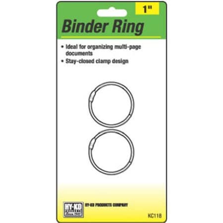 Hy-Ko Hy-Ko Products KC118 2 Pack; 1 in. Binder Ring - Pack Of 5 862490